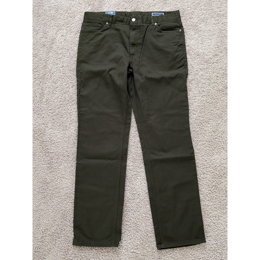 Charles Tyrwhitt Forest Green Classic Fit Twill 5 Pocket Jeans Mens 36x34 NWT